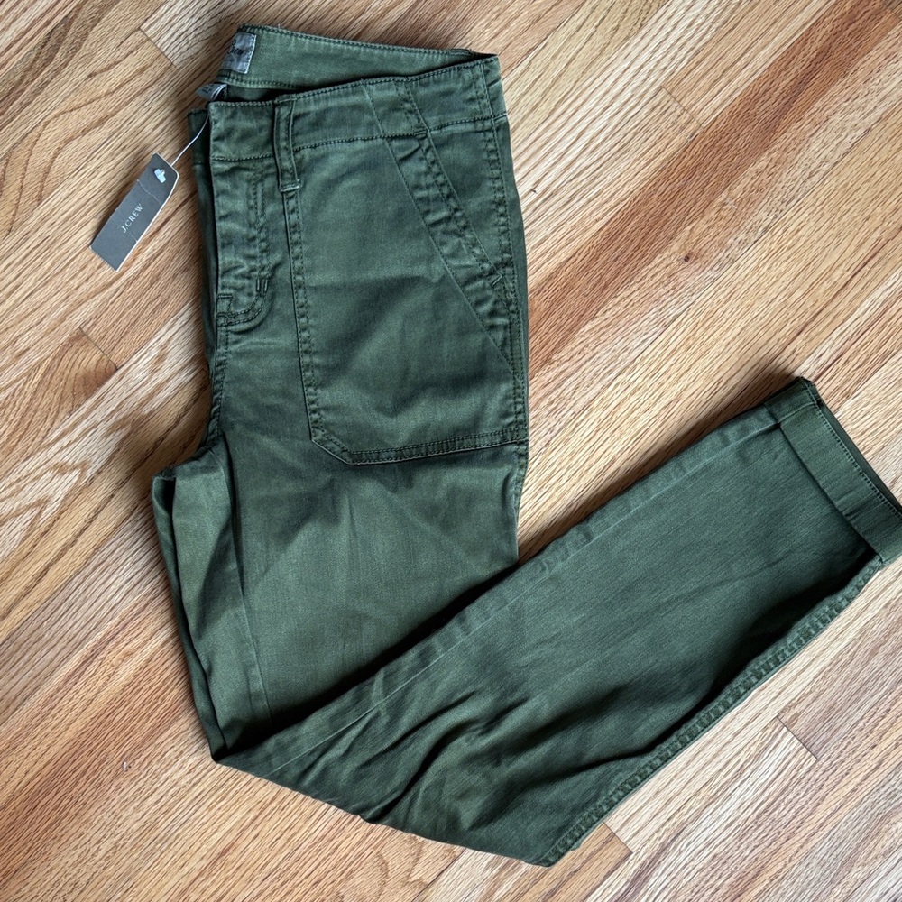 J. Crew size 26 Army Green Slim chino